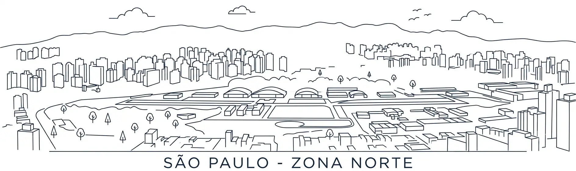 skyline da zona norte de são paulo